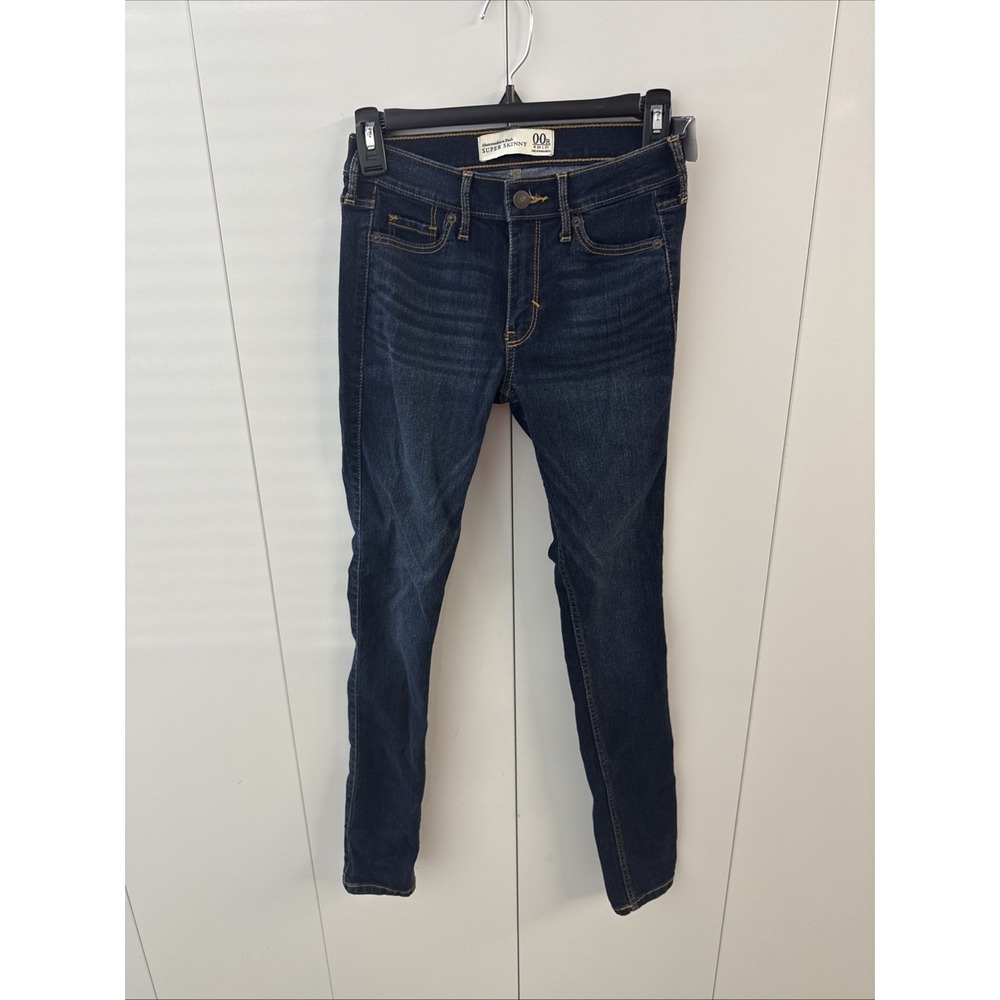 Abercrombie Fitch Women's Jeans "The A&F Supper Skinny" 00R 24x31 Dark Wash NWT